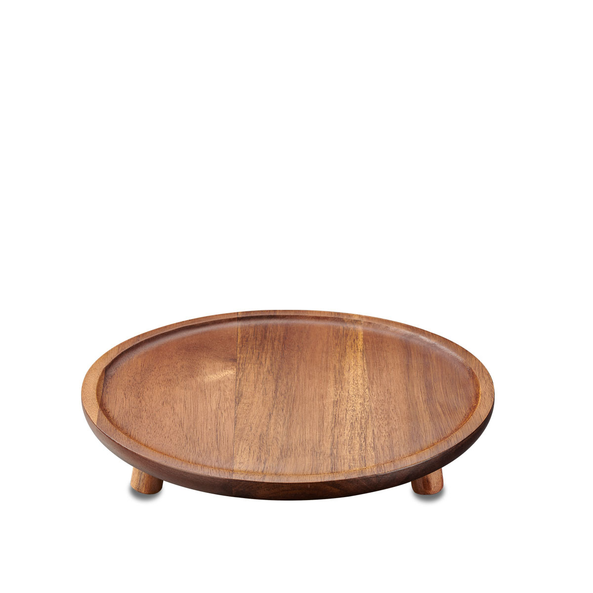 Acacia Round Platter with Legs 32 CM